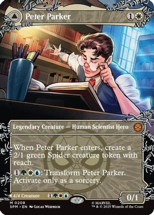 Peter Parker (0208) (Borderless) |  Foil (208) [Marvel's Spider-Man]