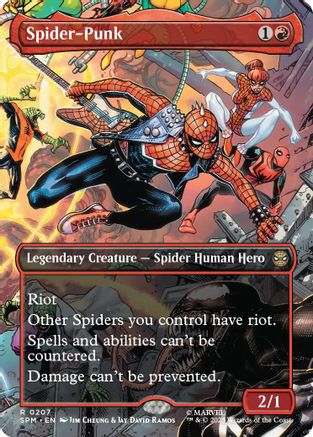 Spider-Punk (0207) (Borderless) |  Foil (207) [Marvel's Spider-Man]