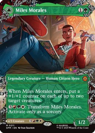 Miles Morales (0211) (Borderless) |  Foil (211) [Marvel's Spider-Man]