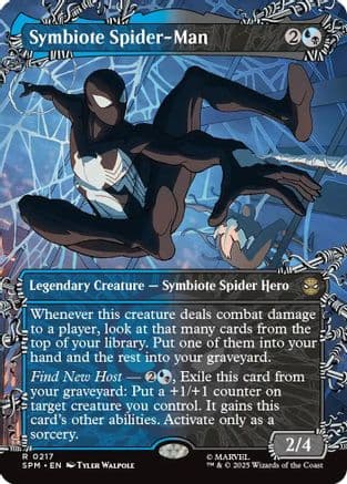 Symbiote Spider-Man (Borderless) |  Foil (217) [Marvel's Spider-Man]