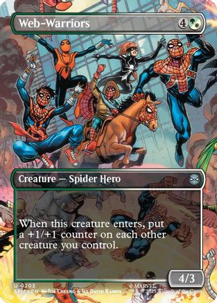 Web-Warriors (Borderless) |  Foil (203) [Marvel's Spider-Man]