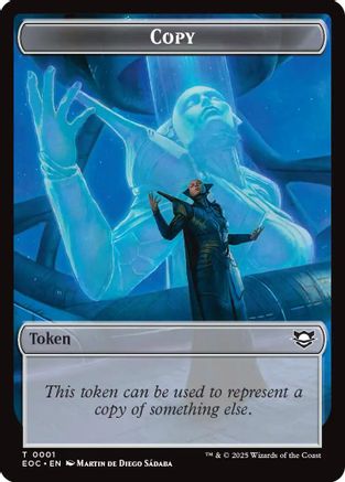 Copy // Golem (0012) Double-Sided Token |  Foil (1 // 12) [Commander: Edge of Eternities]