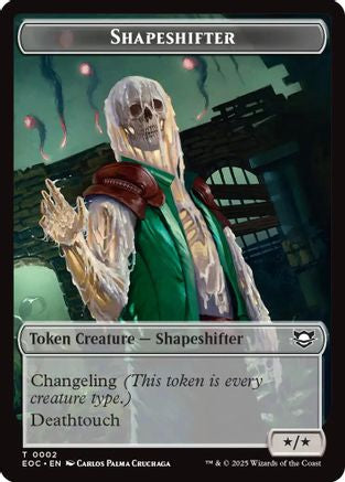 Shapeshifter // Golem (0013) Double-Sided Token |  Foil (2 // 13) [Commander: Edge of Eternities]