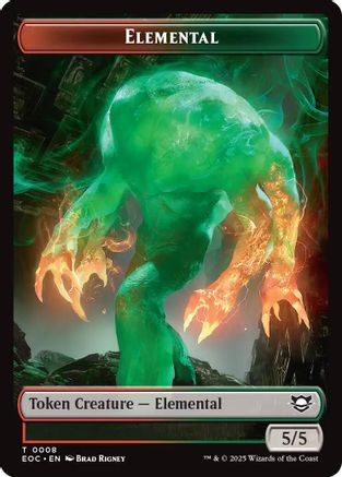 Elemental (0008) // Gnome Double-Sided Token |  Foil (8 // 11) [Commander: Edge of Eternities]