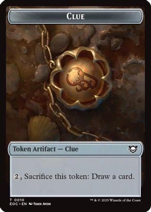 Clue // Beast (0005) Double-Sided Token |  Foil (10 // 5) [Commander: Edge of Eternities]