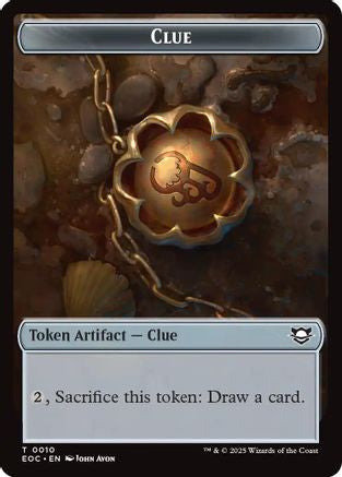 Clue // Beast (0005) Double-Sided Token |  Foil (10 // 5) [Commander: Edge of Eternities]