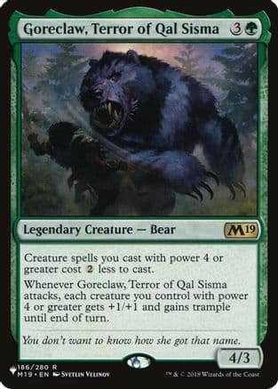 Goreclaw, Terror of Qal Sisma |  (186) [The List Reprints]