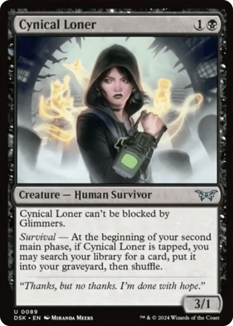 Cynical Loner [Duskmourn: House of Horror] Foil