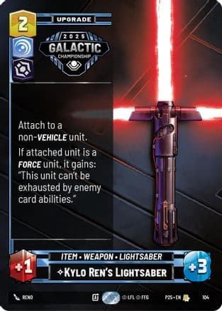 Kylo Ren's Lightsaber | Foil (104)  [Organized Play Promos]