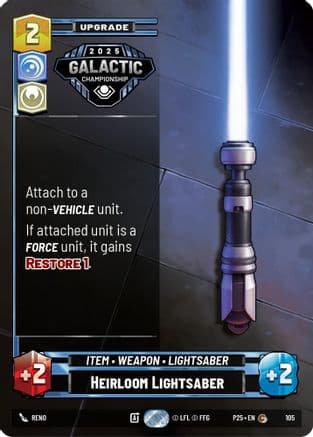 Heirloom Lightsaber | Foil (105)  [Organized Play Promos]