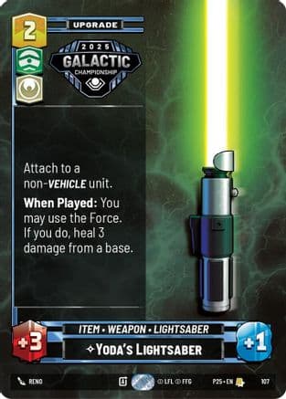 Yoda's Lightsaber | Foil (107)  [Organized Play Promos]