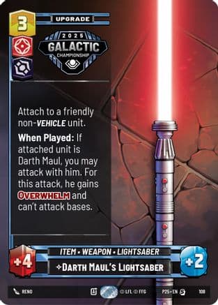 Darth Maul's Lightsaber | Foil (108)  [Organized Play Promos]