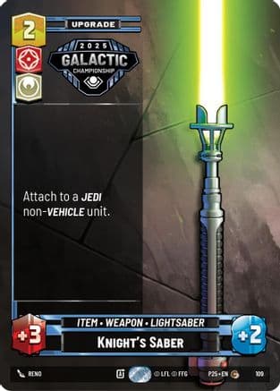 Knight's Saber | Foil (109)  [Organized Play Promos]