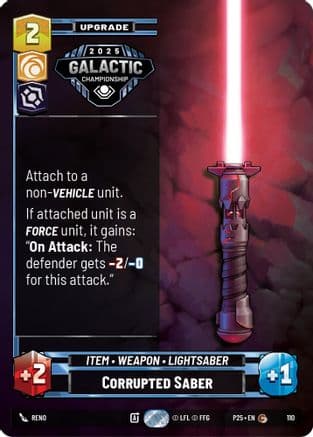Corrupted Saber | Foil (110)  [Organized Play Promos]