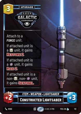 Constructed Lightsaber | Foil (112)  [Organized Play Promos]