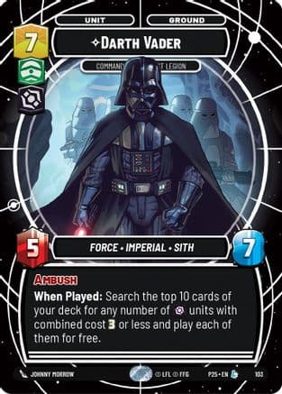 Darth Vader - Commanding the First Legion | Foil (103)  [Organized Play Promos]