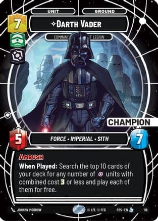 Darth Vader - Commanding the First Legion (Champion) | Foil (114)  [Organized Play Promos]