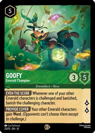 Goofy - Emerald Champion | Cold Foil (25) [Disney Lorcana Promo Cards]