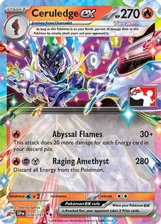 Ceruledge ex 036- Prize Pack Series Cards Holofoil