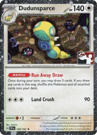 Dudunsparce (Cosmos Holo) 129/162 - Prize Pack Series Cards Holofoil