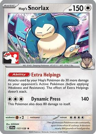 Hop's Snorlax 117/159 - Prize Pack Series Cards