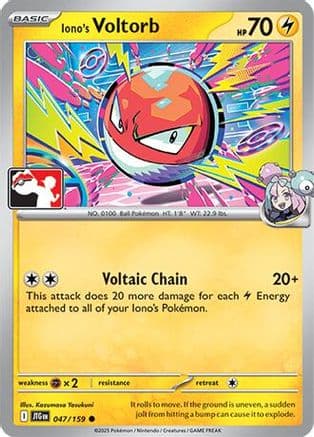 Iono's Voltorb 047- Prize Pack Series Cards Holofoil