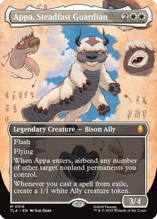 Appa, Steadfast Guardian (Borderless) |  Foil (316) [Avatar: The Last Airbender]