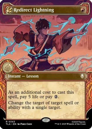 Redirect Lightning (Showcase) |  Foil (343) [Avatar: The Last Airbender]