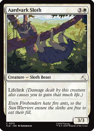 Aardvark Sloth |  Foil (212) [Avatar: The Last Airbender: Eternal-Legal]