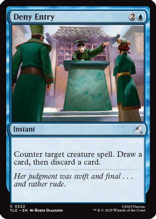 Deny Entry |  Foil (222) [Avatar: The Last Airbender: Eternal-Legal]