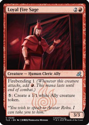 Loyal Fire Sage |  Foil (242) [Avatar: The Last Airbender: Eternal-Legal]