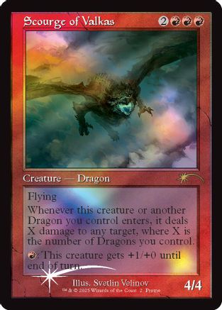 Scourge of Valkas (Retro Frame) |  Foil (002) [Secret Lair Drop Series]