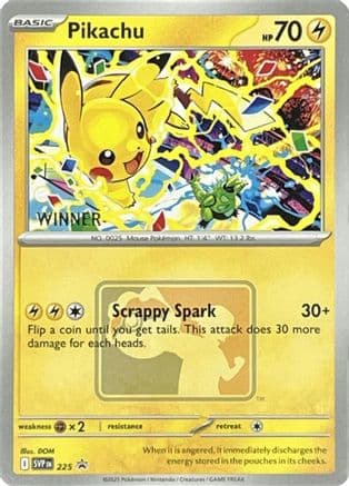 Pikachu (World Championship 2025) [Winner] 225- SV Scarlet & Violet Promo Cards