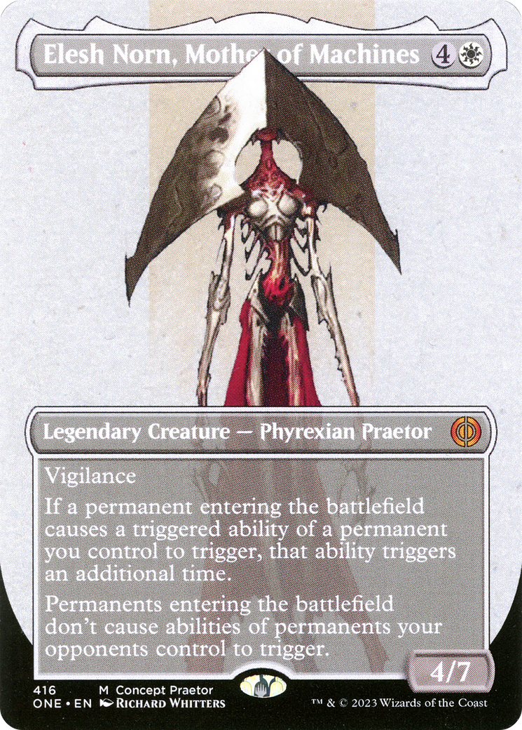 Elesh Norn, Mother of Machines (Borderless Concept Praetors) [Phyrexia: All Will Be One] Foil