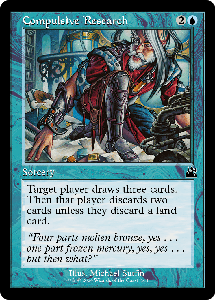 Compulsive Research (Retro Frame) [Ravnica Remastered] Foil