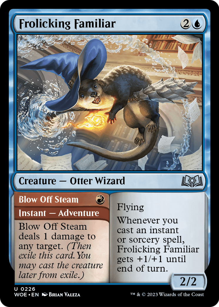 Frolicking Familiar // Blow Off Steam [Wilds of Eldraine] Foil