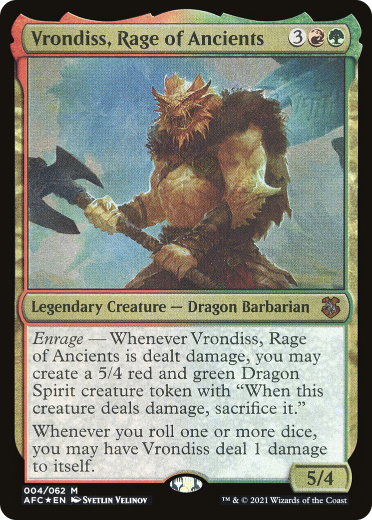 Vrondiss, Rage of Ancients (004) [Forgotten Realms Commander Display Commanders]  Foil