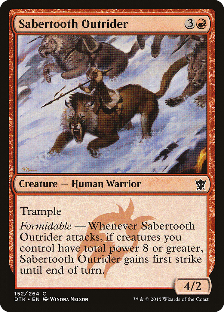 Sabertooth Outrider [Dragons of Tarkir] Foil