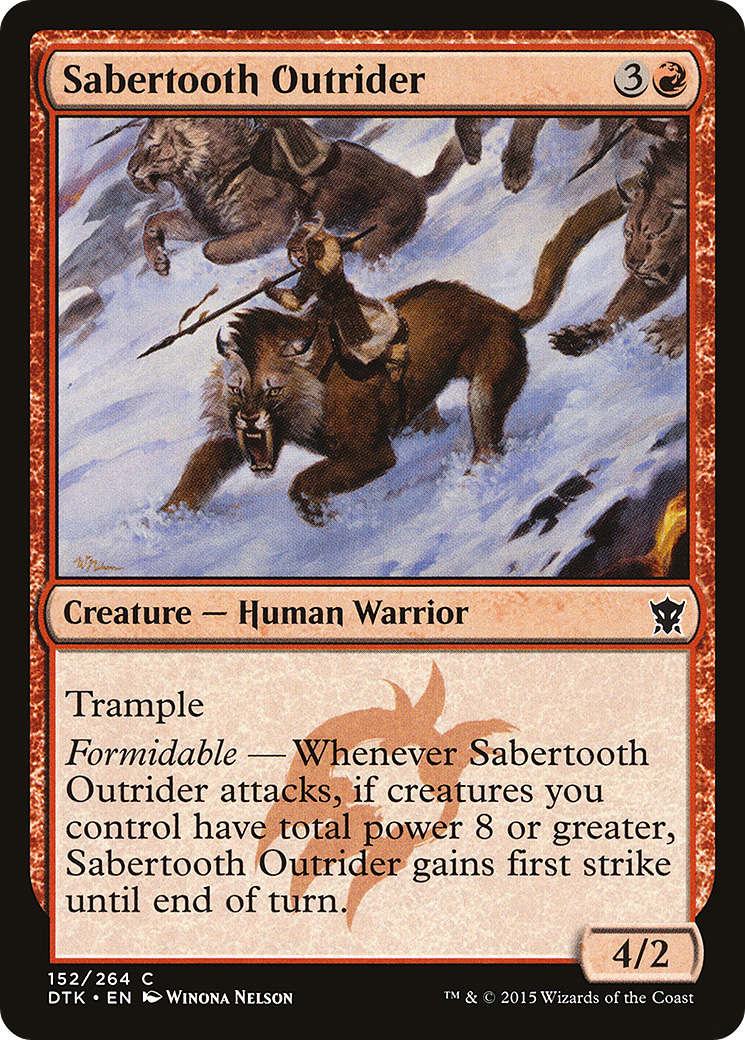 Sabertooth Outrider [Dragons of Tarkir] Foil