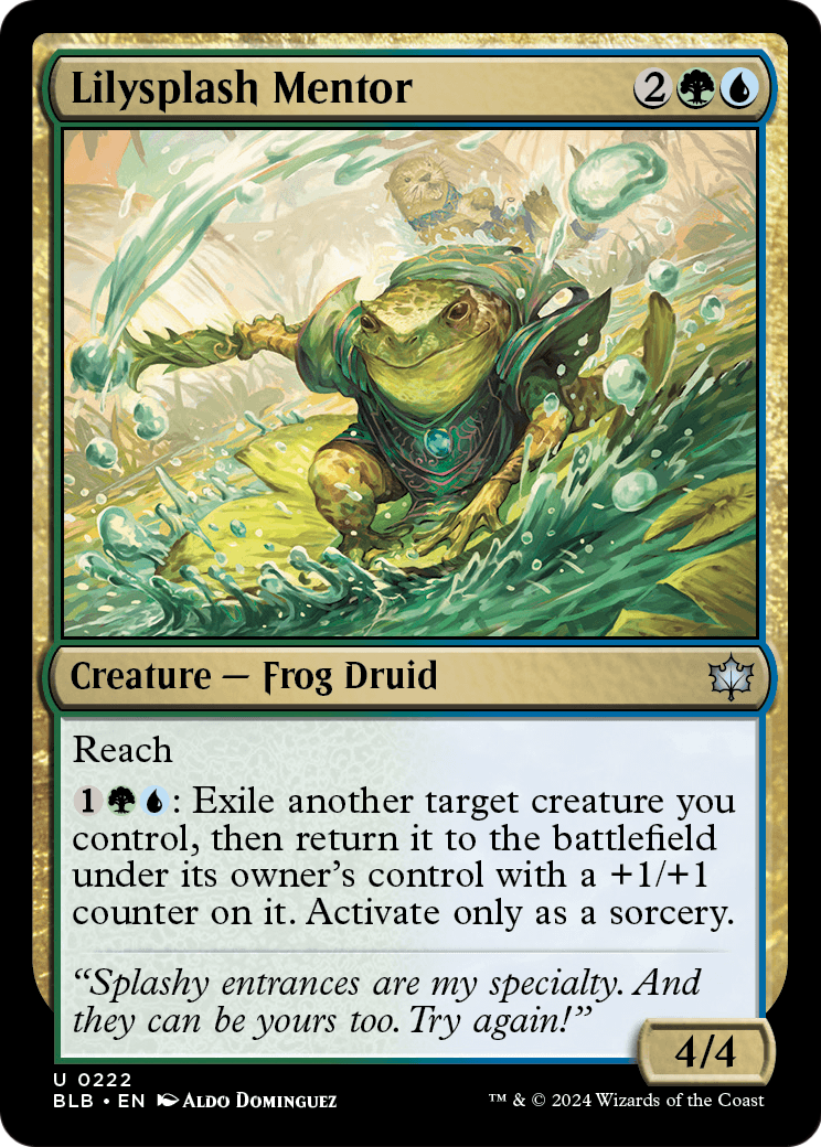 Lilysplash Mentor [Bloomburrow] Foil
