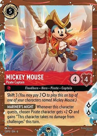 Mickey Mouse - Pirate Captain (Disney Cruise Promo) | Holofoil (13/P3) [Disney Lorcana Promo Cards]
