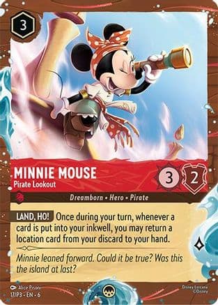 Minnie Mouse - Pirate Lookout (Disney Cruise Promo) | Holofoil (17/P3) [Disney Lorcana Promo Cards]