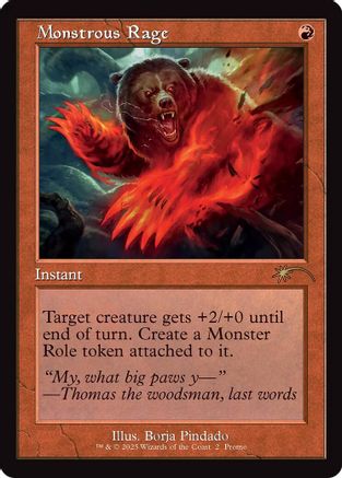 Monstrous Rage (Retro Frame) |  Foil (002) [WPN & Gateway Promos]