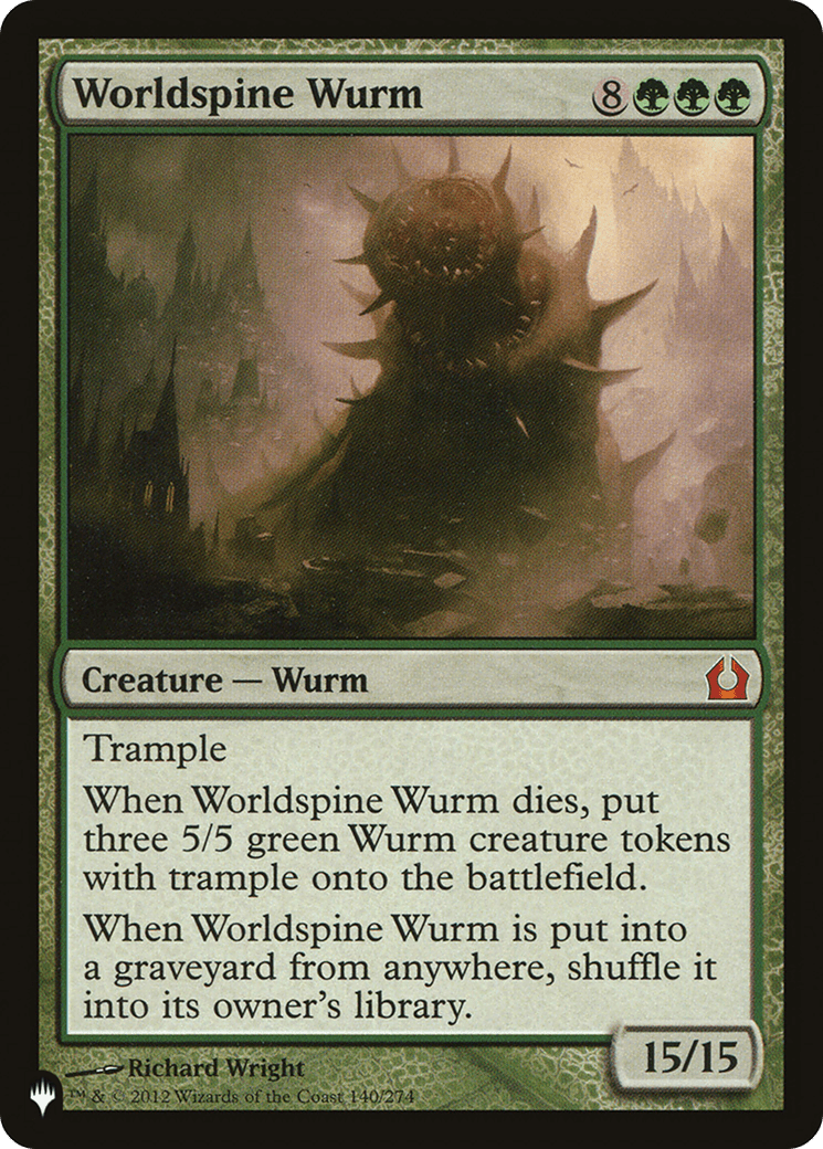 Worldspine Wurm |  (RTR-140) [The List]