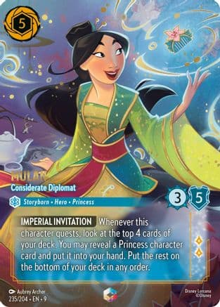 Mulan - Considerate Diplomat (Enchanted) | Holofoil (235/204) [Fabled]