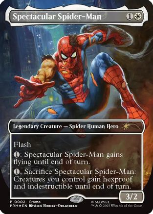 Spectacular Spider-Man (Borderless) |  Foil (002) [Media Promos]