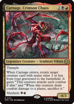 Carnage, Crimson Chaos |  Foil (125) [Marvel's Spider-Man]
