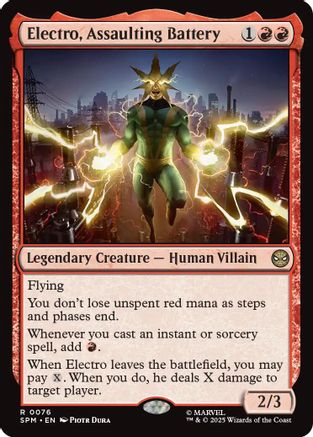 Electro, Assaulting Battery |  Foil (076) [Marvel's Spider-Man]