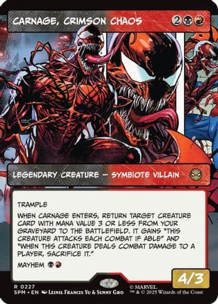 Carnage, Crimson Chaos (Borderless) |  Foil (227) [Marvel's Spider-Man]
