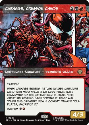 Carnage, Crimson Chaos (Borderless) |  Foil (227) [Marvel's Spider-Man]